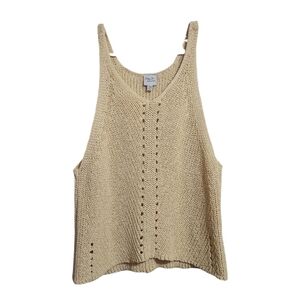 COZY CO‎ knit sweater tank in cream size S/M